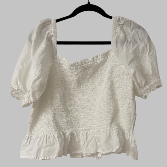 J. Crew White Puff-Sleeve Blouse - Picture 6 of 9